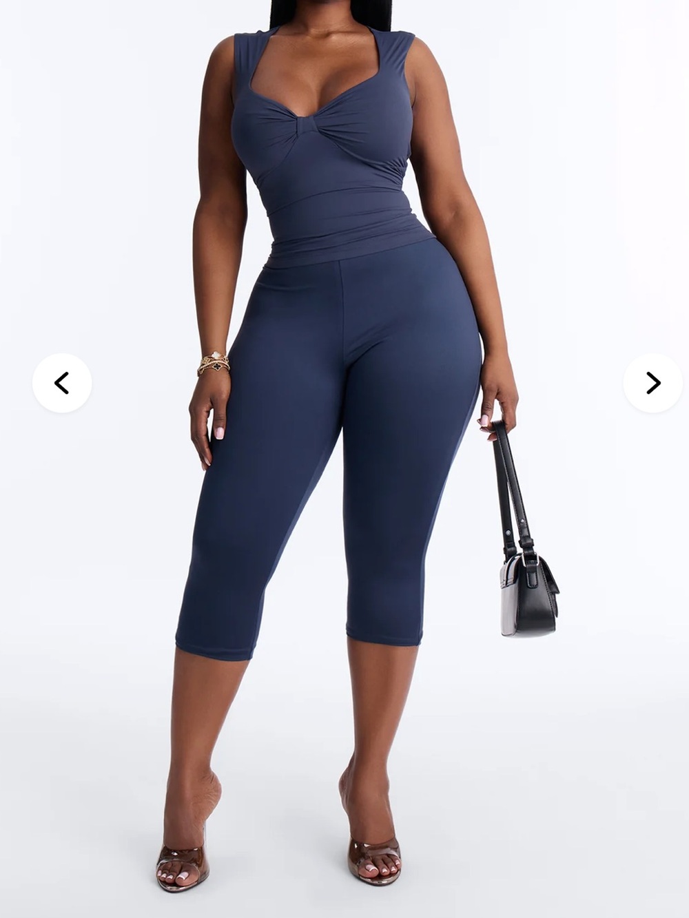 NWT Fashion Nova Contour Double Lined Capri Pant | size M